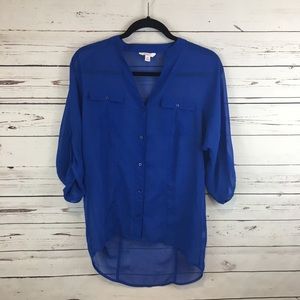 NWOT! Blue Candie’s Button Down Shirt
